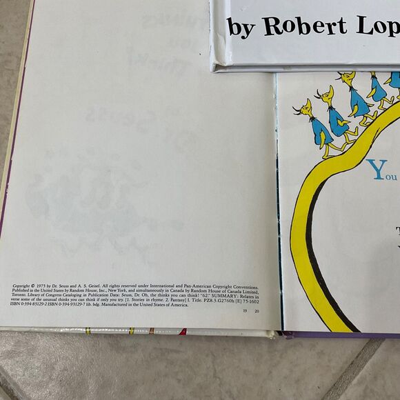 Dr. Seuss book lot of 3 Sneetches, Put Me in the Zoo & Oh the Thinks U can Think - Picture 7 of 11